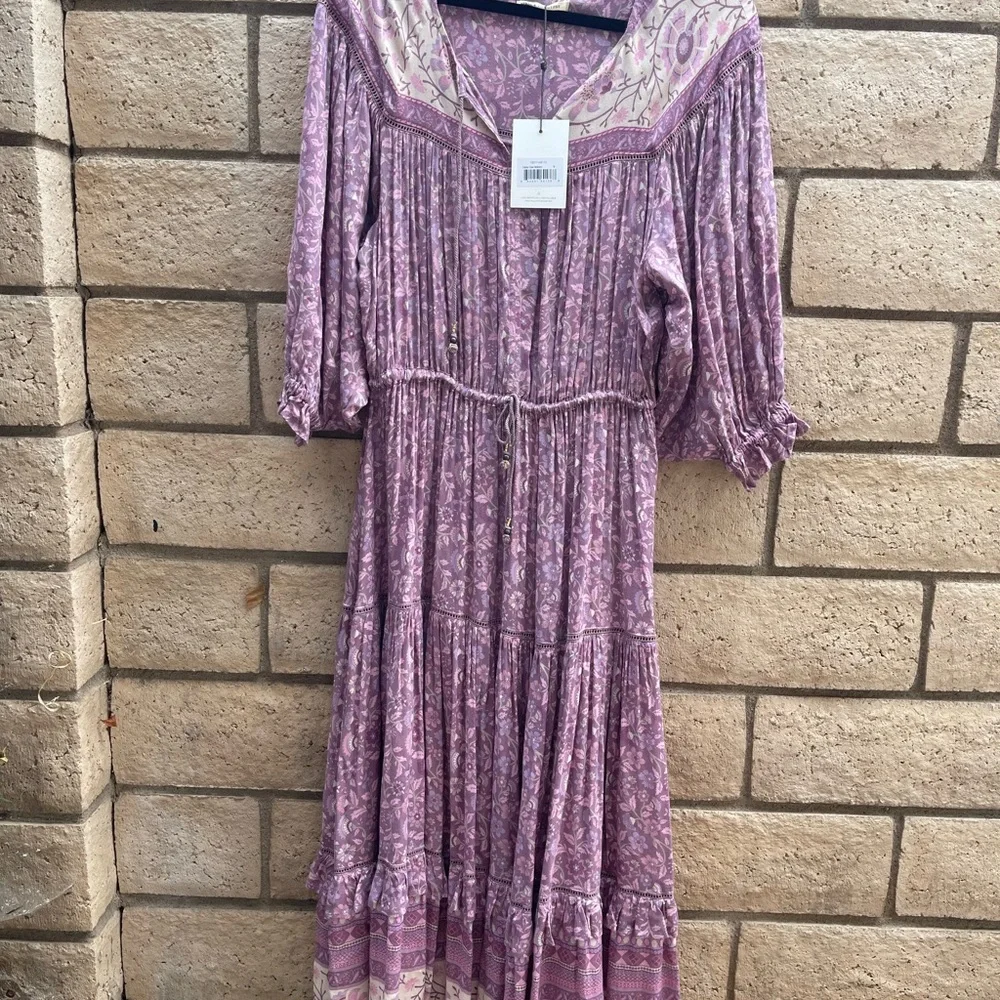 ❌SOLD❌ Spell Dahlia Mulberry Dress - Picture 5 of 8